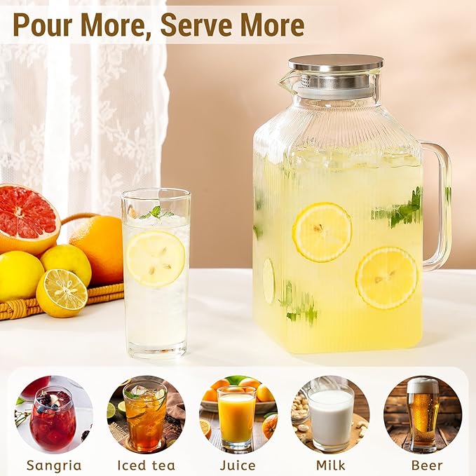 1 Gallon thickened Square Glass Pitcher - Image 2