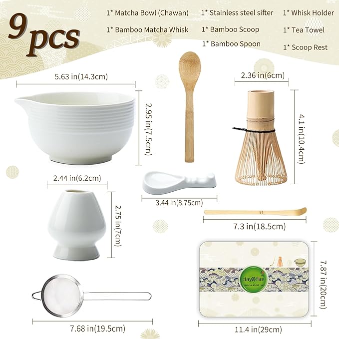 Clay&Fire Matcha Whisk Set, Ceramic Matcha Set, Matcha Bowl - Image 6