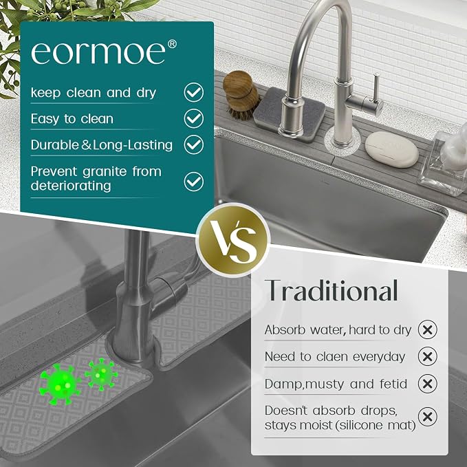 eormoe Kitchen Faucet Mat - Image 6