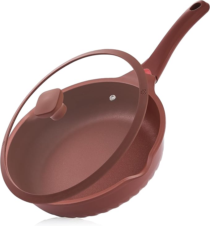 Vinchef Nonstick Toxin-Free Ceramic Cookware Deep Frying Pan Saute Pan by VINCHEFMeetBetterLife