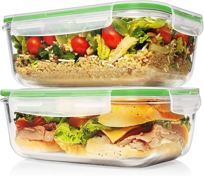 Razab 4 PC 1860ml / 63 Oz / 8 Cups Large Glass Food Storage Containers - Image 7