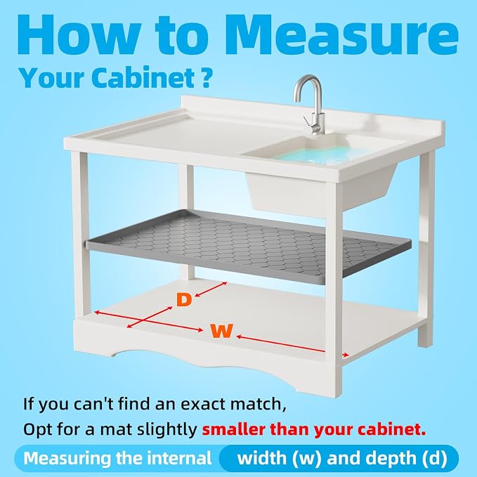 Winisok Silicone Under Sink Mat 28" x 19", kitchen Essentials and Gadgets - Image 6