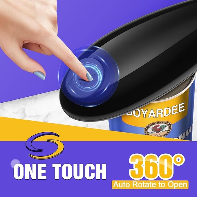 One Touch Battery Operated Electric Can Opener Fits Almost Size Can - Image 3