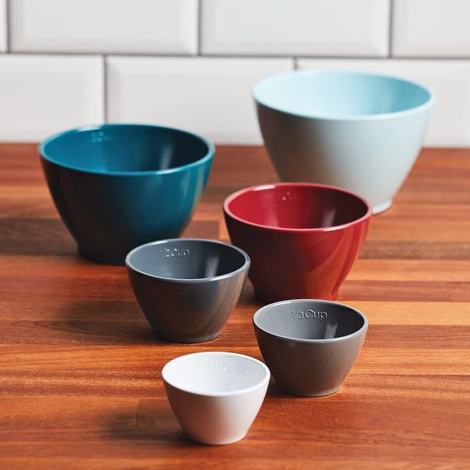 Rachael Ray Tools and Gadgets Nesting/Stackable Measuring Cups Set, 6 Piece - Image 10