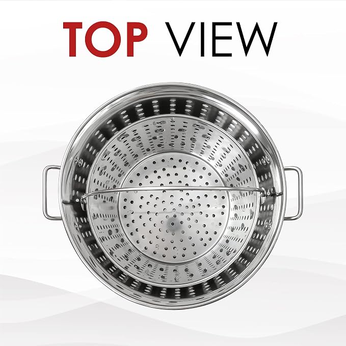 CONCORD Stainless Steel Stock Pot w/Steamer Basket. Cookware great - Image 2