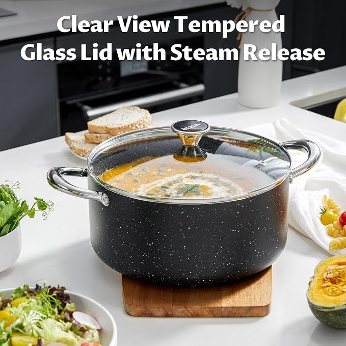 BEZIA Large 8 Quart Nonstick Stock Pot - Image 4