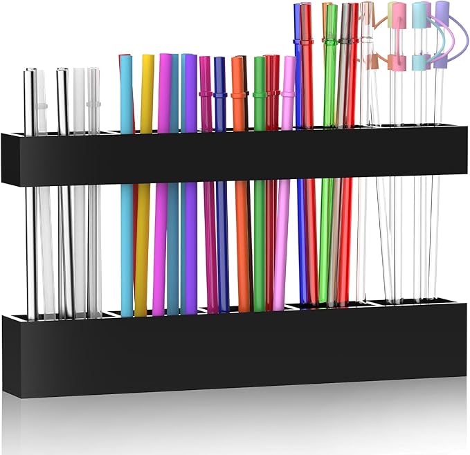 9.5” Large Acrylic Straw Holder by Rycid