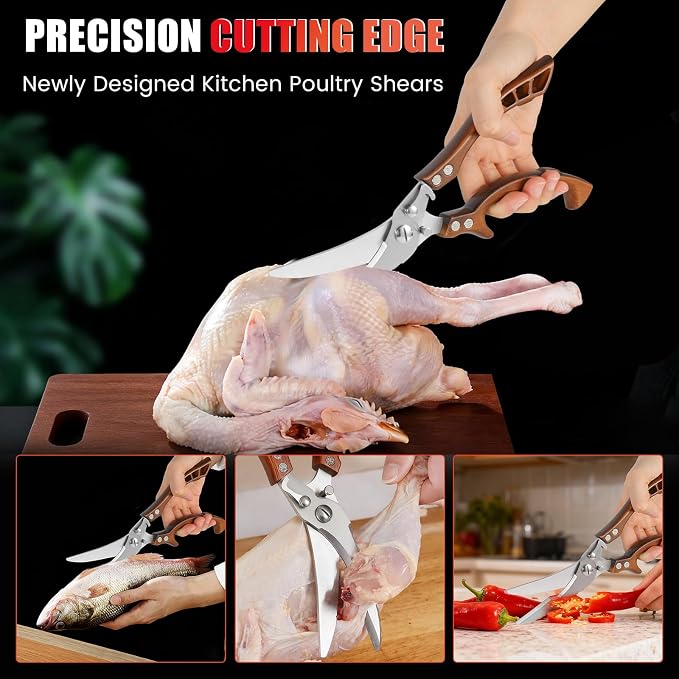 ANDONG Kitchen Scissors, Heavy Duty Professional Poultry Shears, Stainless - Image 2