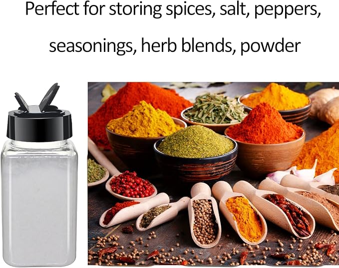 24 Pack 4oz Clear Plastic Spice Jars - Image 5