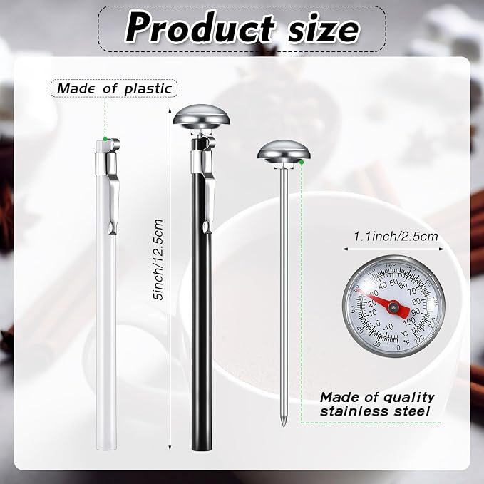 Xuhal 6 Pcs Stainless Steel Kitchen Thermometer - Image 2