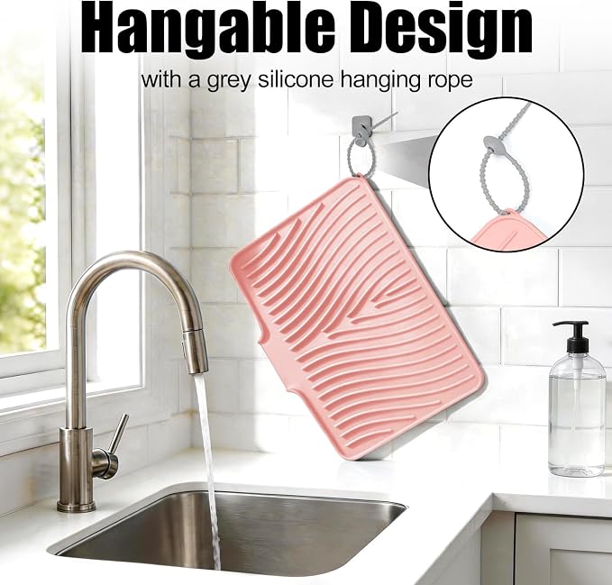 TIKNIK Silicone Dish Drying Mat, Stone Drying Mat - Image 4
