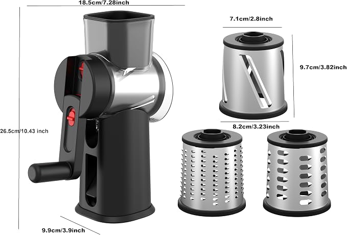 Rotary Cheese Grater Hand Crank - Image 4