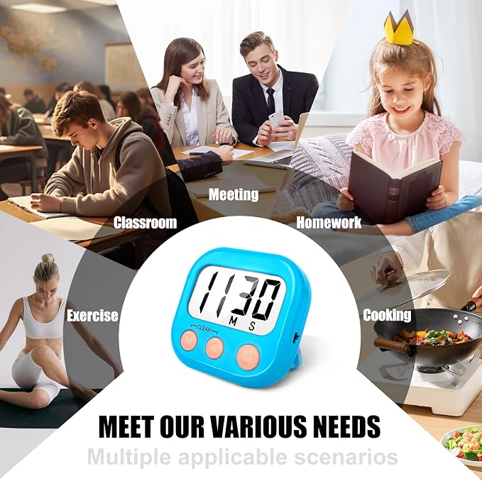 6 Pack Kitchen Timers Loud Ring Digital Timers - Image 5