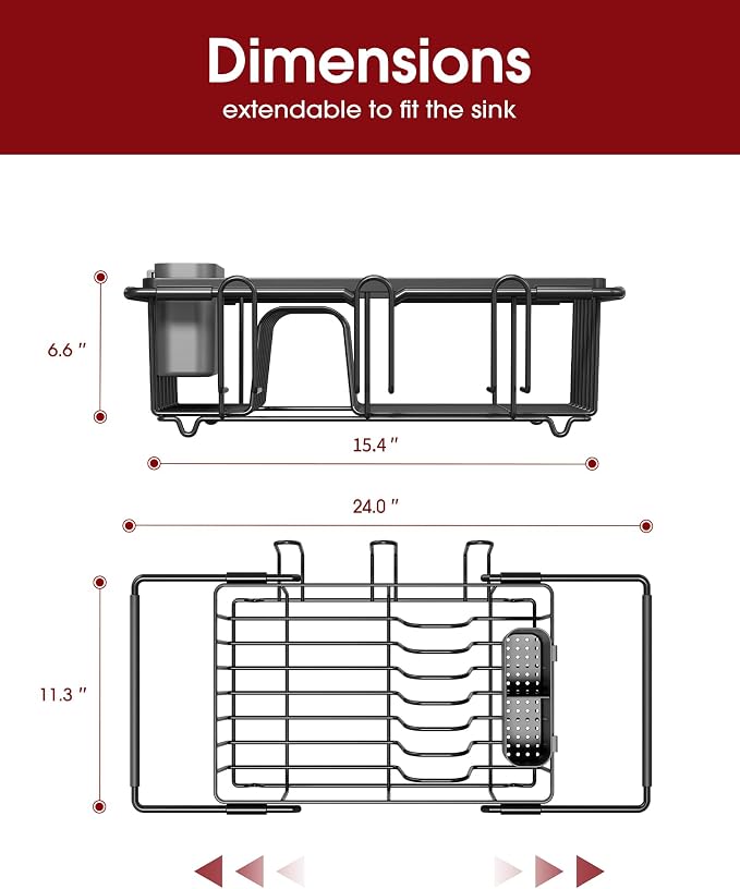 Sakugi Dish Drying Rack in Sink - Image 4