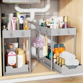 Simple Trending Under Sink Organizer 2 Pack, Sink Pull-Out Sliding Storage by SimpleTrending