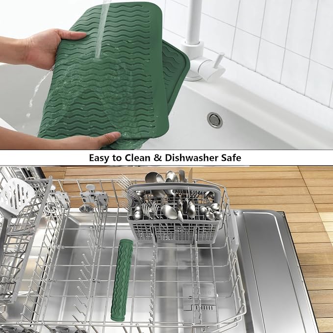 ZLR Silicone Dish Drying Mat & Heat Resistant Trivet - Image 8