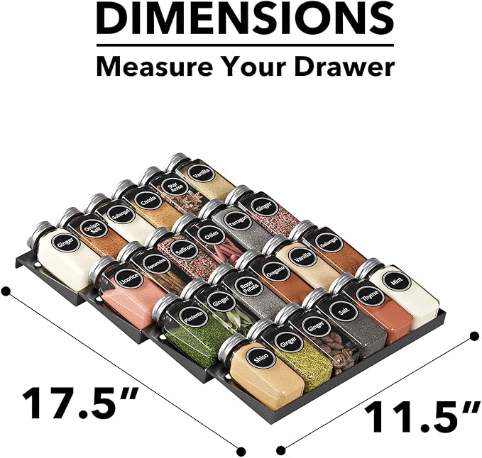 SpaceAid Spice Drawer Organizer - Image 4