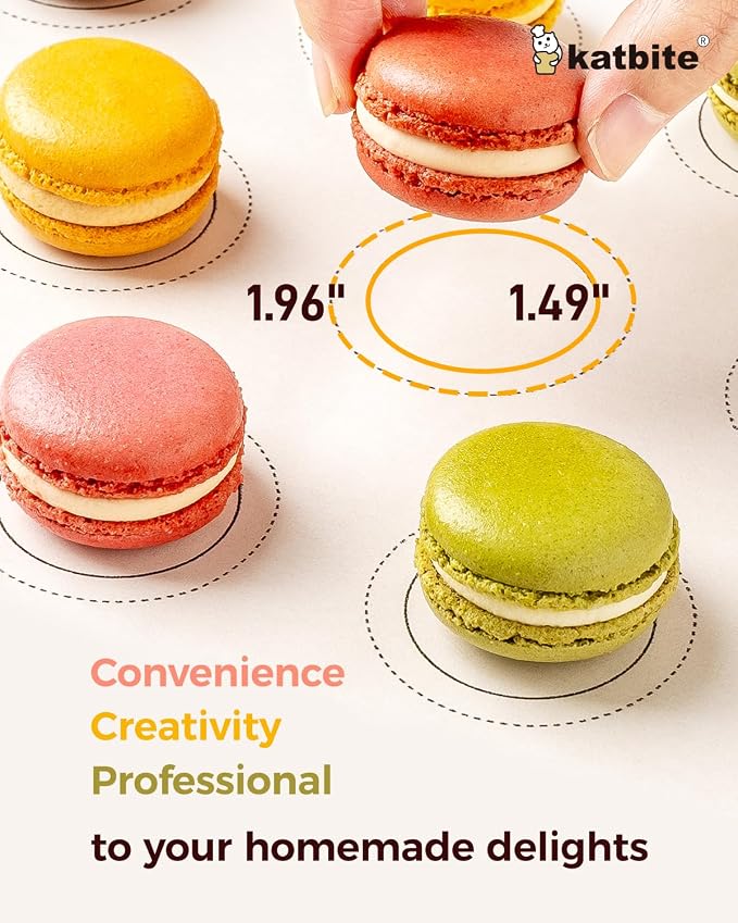 Katbite 100 Macaron Parchment Sheets Template Baking, Cookie Parchment - Image 6