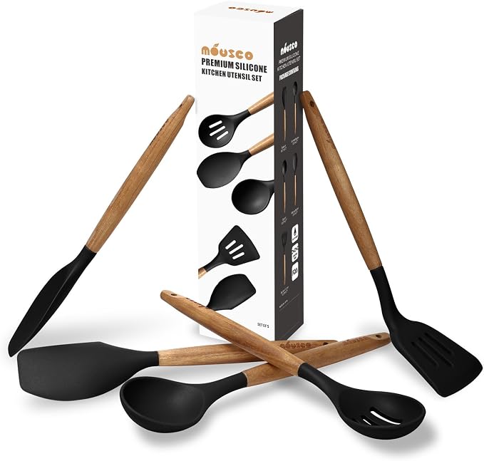Kitchen Utensils Set, Silicone Cooking Utensils Set, Non-Stick Silicone Spatula - Image 9