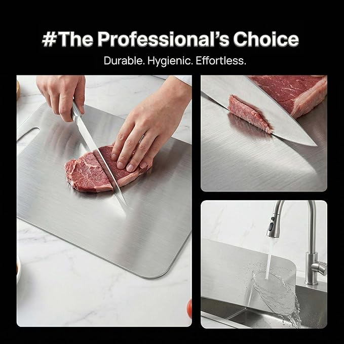 URMONA 3 PCS 304 Stainless Steel Cutting Board - Image 4