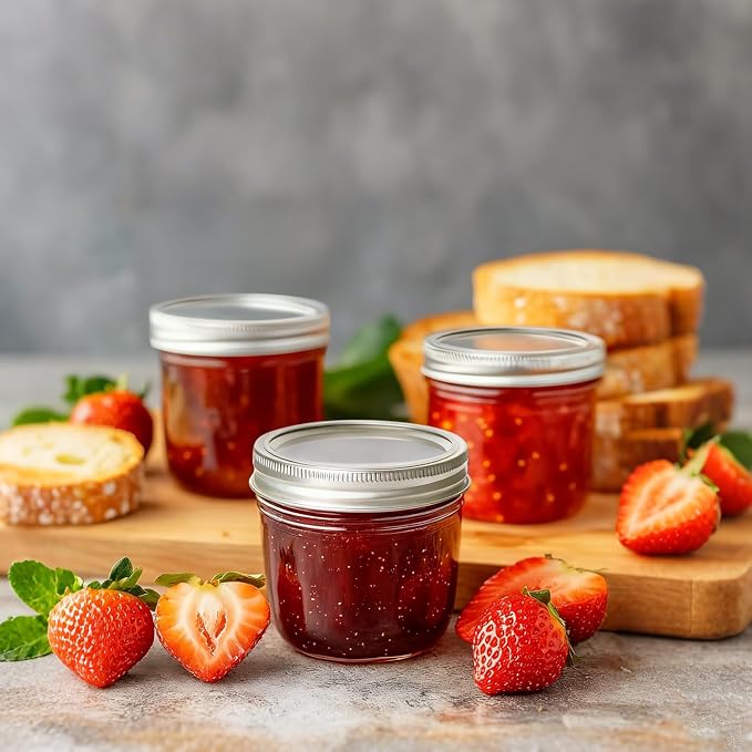 ComSaf 8 oz Wide Mouth Mason Jars, and Crafters Creating DIY Candles and Party - Image 4