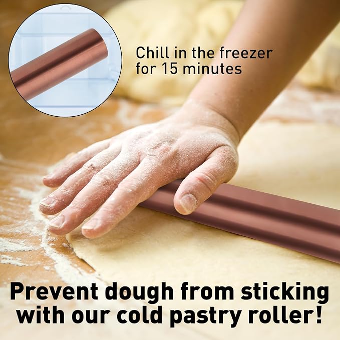 Zulay Kitchen 15.9 inch Professional Stainless Steel Rolling Pin - Image 6