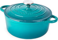 Cast Iron Dutch Oven with Lid – Non-Stick Ovenproof Enamelled Casserole Pot – by Nuovva