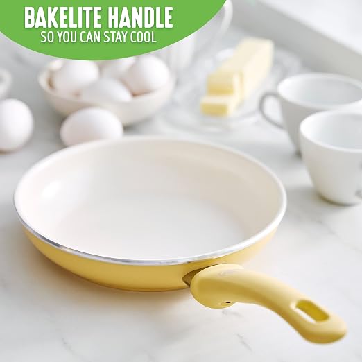 GreenLife Nonstick 8" Frying Pan Skillet, Non-Toxic PFAS-Free Ceramic Nonstick - Image 5