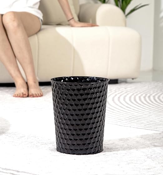 Venalys Small Metal Trash Can Wastebasket, Decorative Honeycomb Garbage Can - Image 8