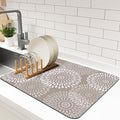 LuxStep Dish Drying Mat Super Absorbent Kitchen Counter Mat Rubber Backing by LuxStep