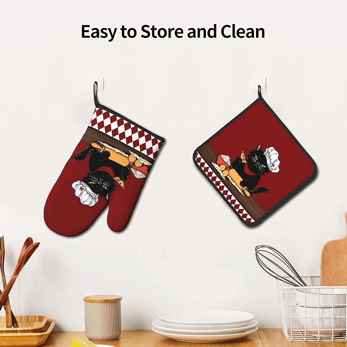 Cat Pot Holders and Oven Mitts - Image 6