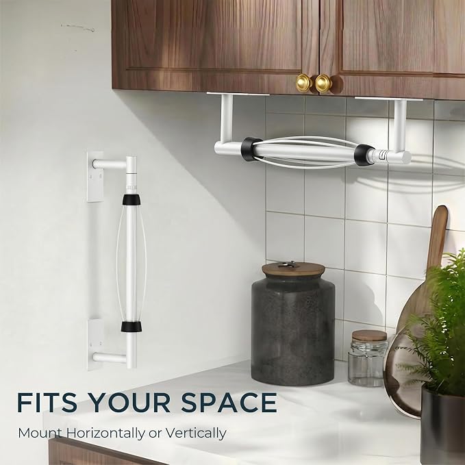 FORIOUS Paper Towel Holder Under Cabinet, Single Hand Operable - Image 2