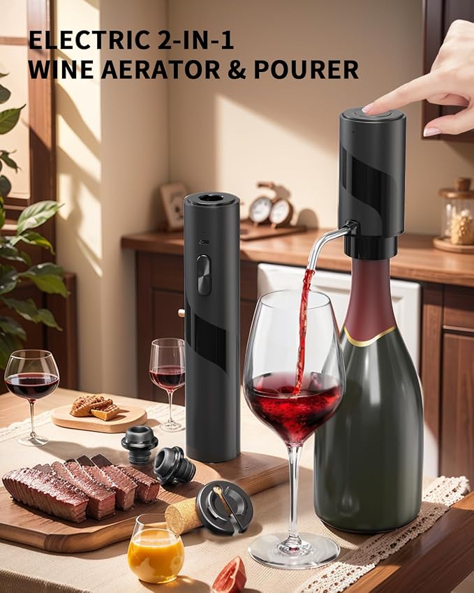 CIRCLE JOY Electric Wine Bottle Opener Set Rechargeable 7-in-1 Wine Set - Image 7