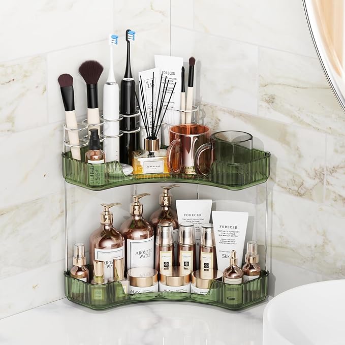 Asayuee 2-Tier Corner Bathroom Counter Organizer - Image 3