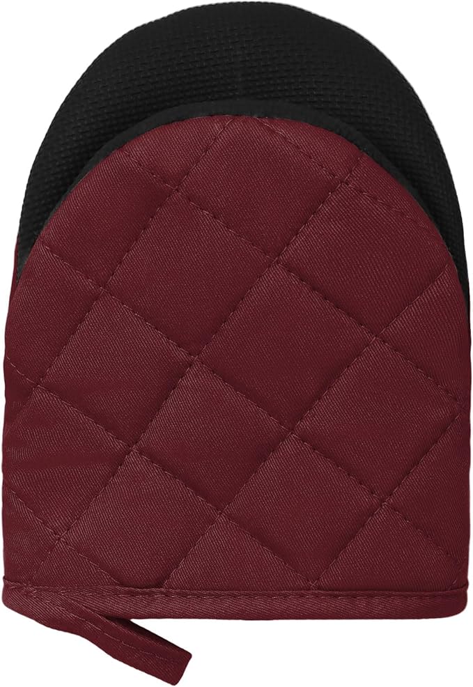 Short Oven Mitts, Heat Resistant 500°F, Silicone Grip Kitchen Gloves, Non-Slip - Image 6