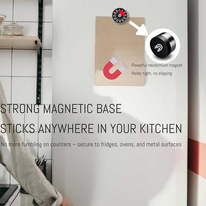 Kitchen Magnetic Visual Cooking Mechanical Timer - Image 4