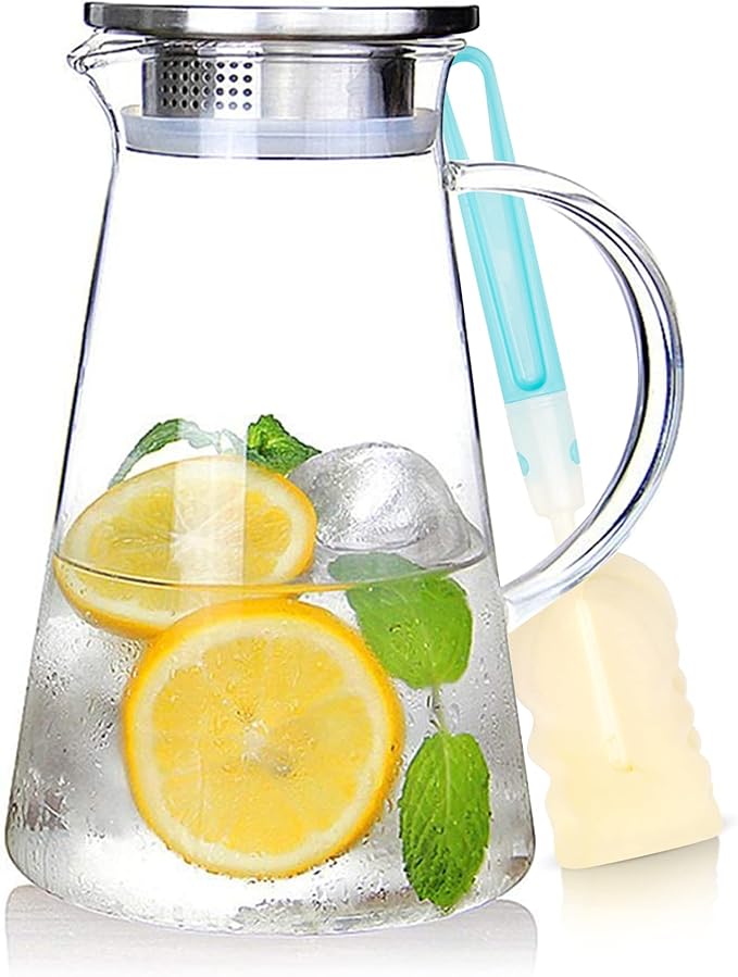 SUSTEAS 2.0 Liter 68oz Glass Pitcher by SUSTEAS