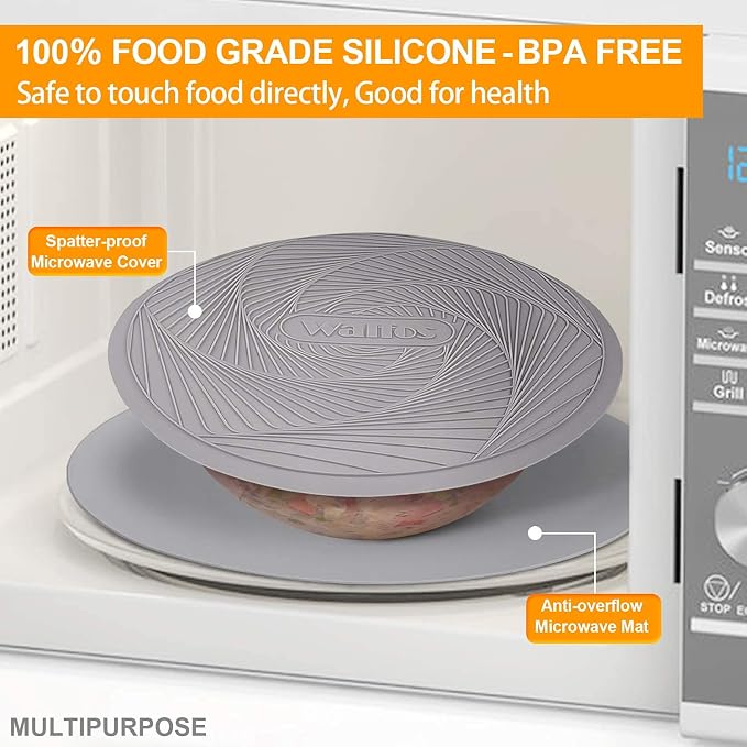 Walfos Silicone Microwave Mats, Heat Resistant Multi-Purpose Microwave Trivet - Image 6