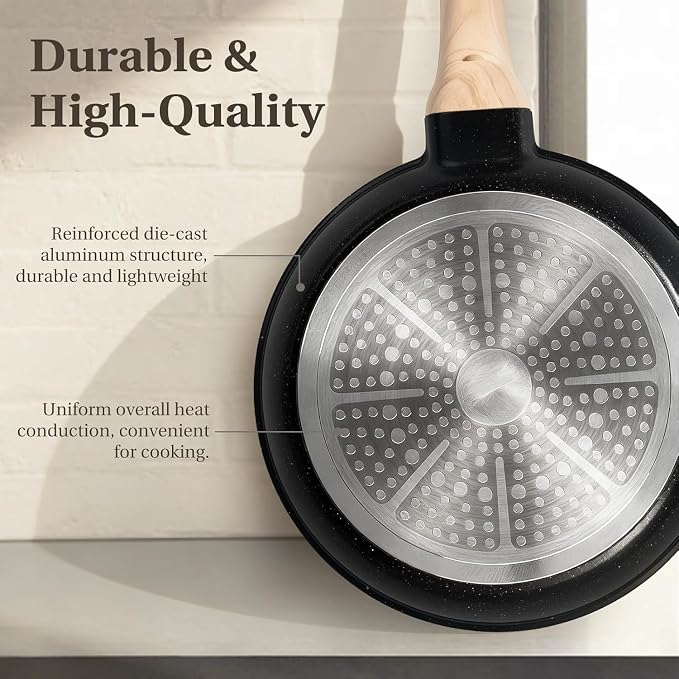 25 Pcs Pots and Pans Set, Nonstick & Non-Toxic Healthy Pots and Pans, - Image 7