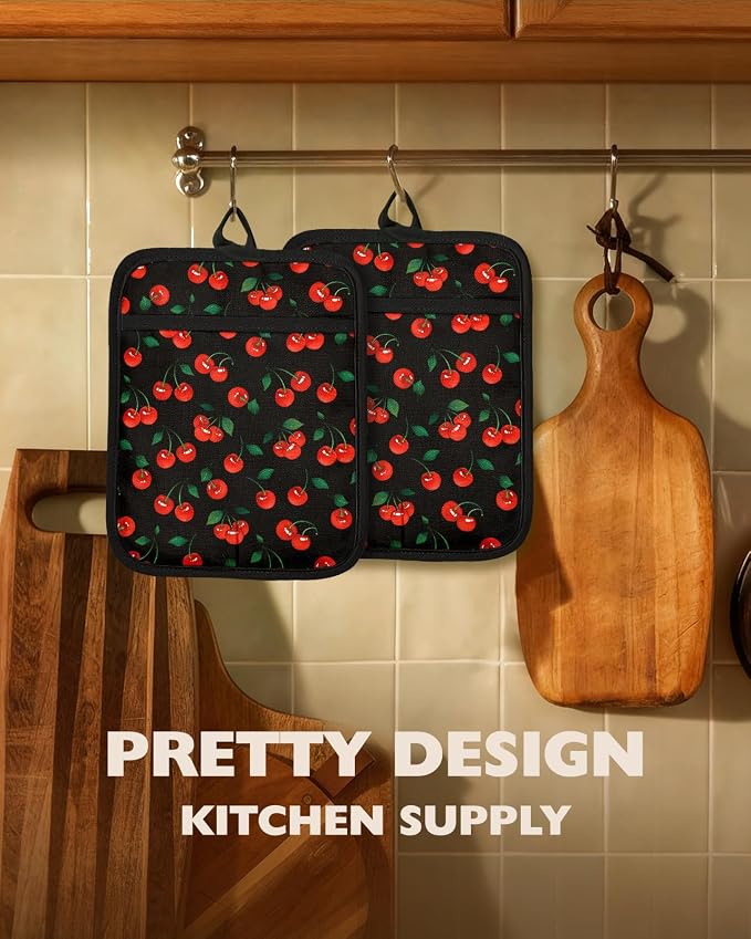 Slohif Silcone Cherry Pot Holders - Image 5
