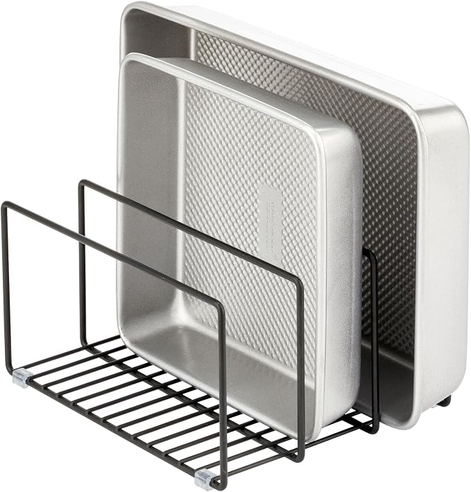 mDesign Metal Pan Organizer for Kitchen Cabinet, Pantry Shelf - Image 7