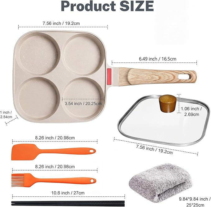 4‑Cup Nonstick Egg Pan Set - Image 2