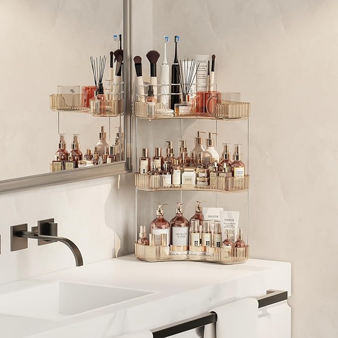 Asayuee 3-Tier Corner Bathroom Counter Organizer - Image 3