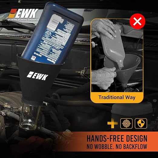 EWK Threaded Engine Oil Funnel for Subaru, Hands-Free Oil Change Funnel - Image 4