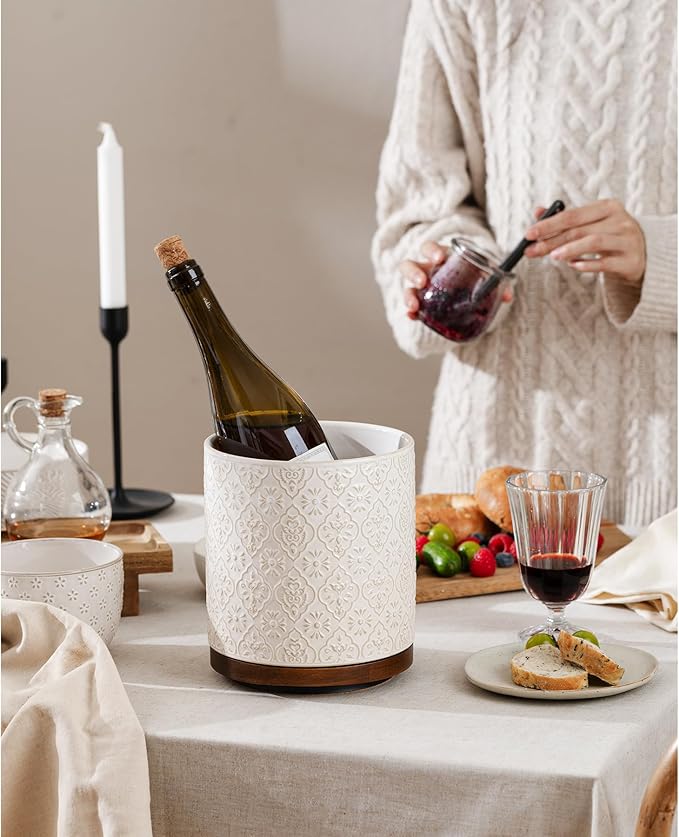 Kitchen Utensil Holder, 360° Rotating Extra Large Ceramic Utensil Holder - Image 7