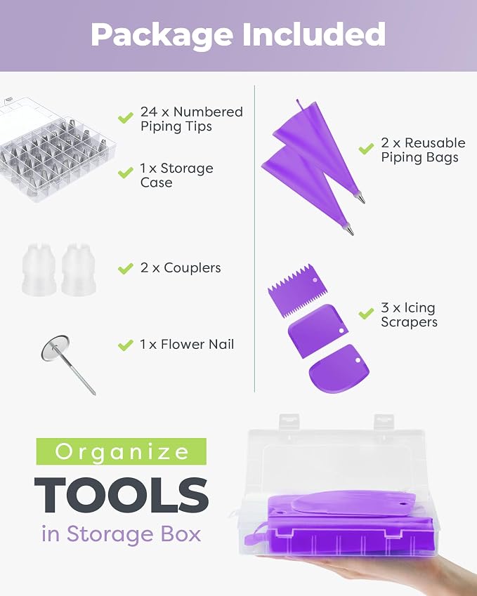 Kootek 32-Piece Piping Bags and Tips Set - Image 5