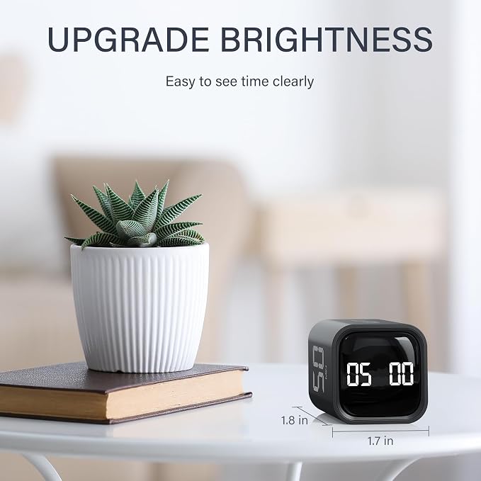 Rotating Pomodoro Timer 5, 10 50 Minutes Preset, Desk Productivity Flip Timer - Image 8