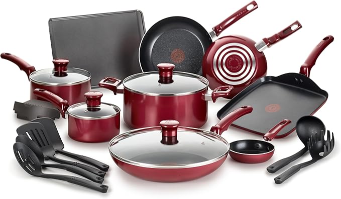 T-fal Essence, 20 Piece Non-Stick pots and pans Cookware Set by T-falbrand