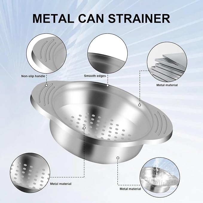 2 Pcs Metal Tuna Can Strainer - Image 3