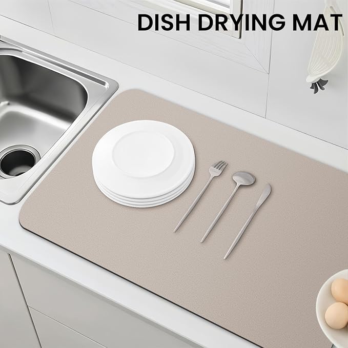 WISELIFE Dish Drying Mat Super Absorbent Drying Mat Large Dish Drying Mats - Image 7